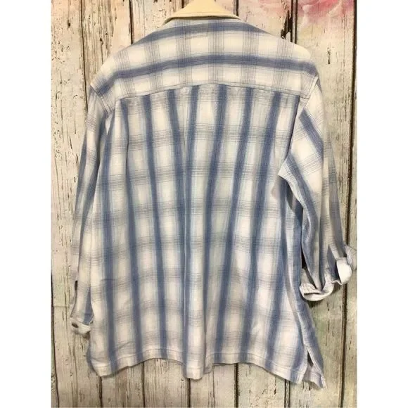 Vintage Union Bay Heavyweight Denim with Corduroy Collar Men’s Shirt Size Medium - Picture 9 of 15